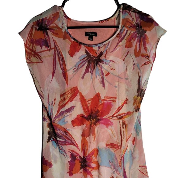 Cupio Tops - Cupio Womens Small Short Sleeve Pink Floral Tee Top
